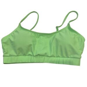 Fabletics Women's Medium Green Sports‎ Bra Top Adjustable Straps